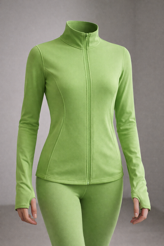 سویشرت تمام زیپ Nano اسلیم افکت برشدار آستین فینگر وارداتی